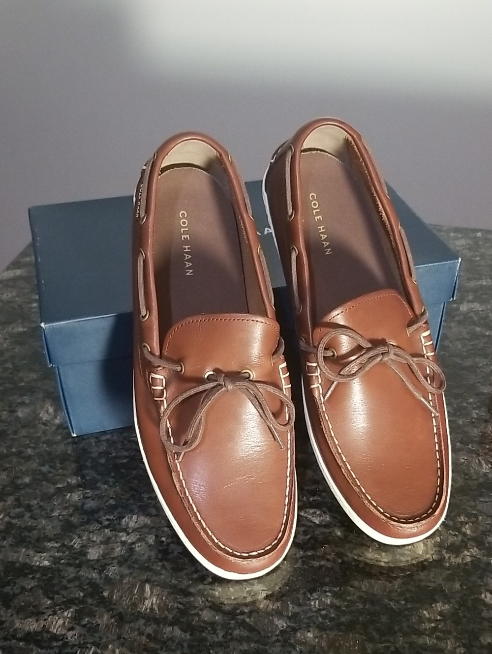 Cole Hahn Brown Leather Boat Shoes
